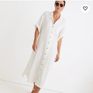 Lightestspun Cover-Up Maxi Shirtdress in Lighthouse - Small